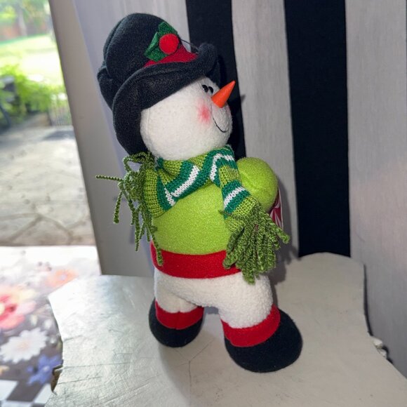 NWT "Let It Snow" Snowman Plush Figurine 11” Standing Frame 4x6 Memories - Picture 9 of 10